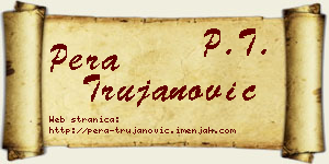 Pera Trujanović vizit kartica